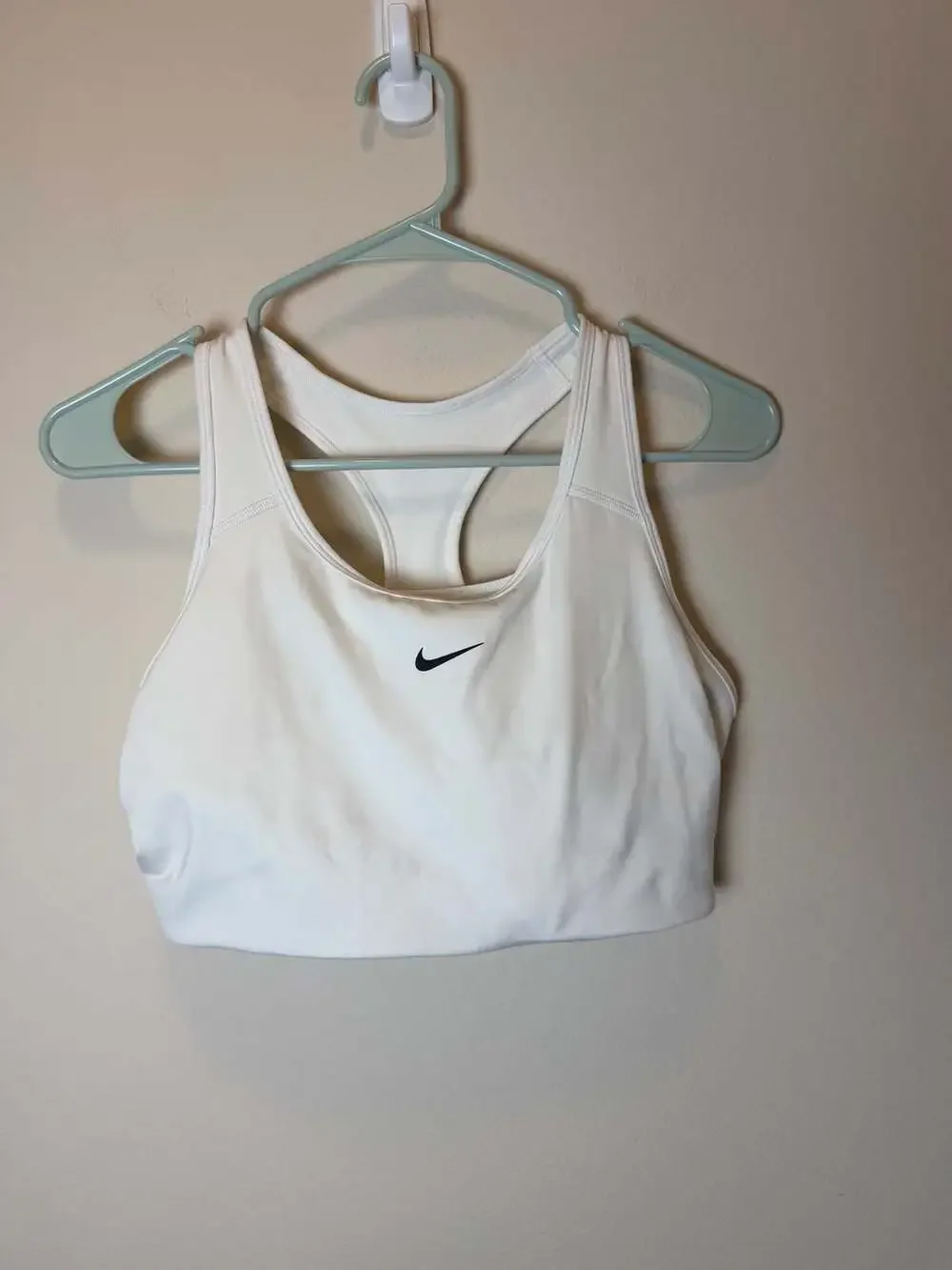 Nike Sports Bra Size L White Racerback